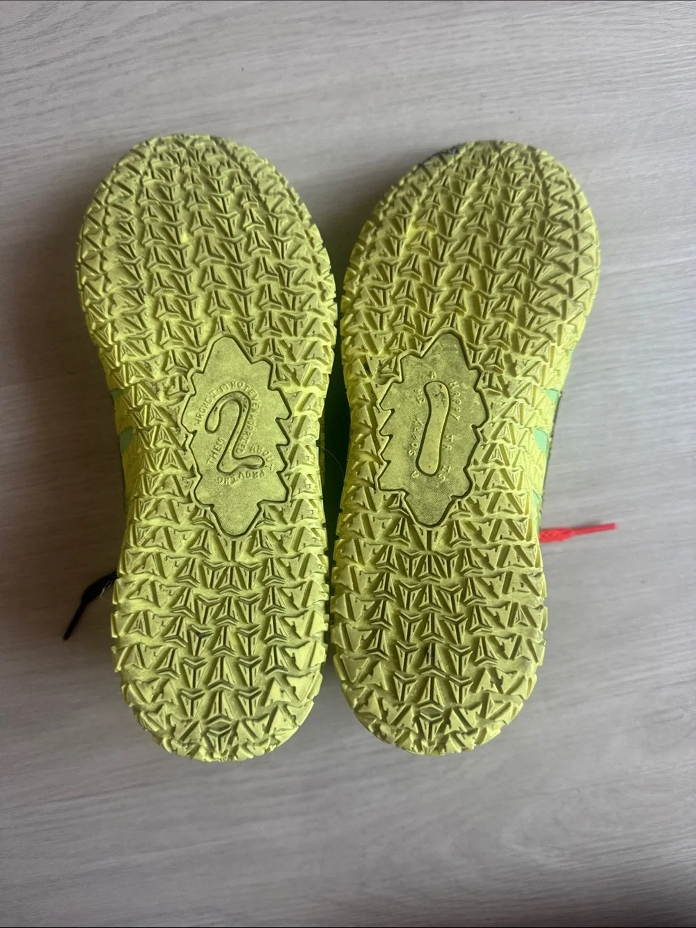 Youth Nike Ja 3 “Spooky Season” Green Athletic Shoes with Mixed Laces